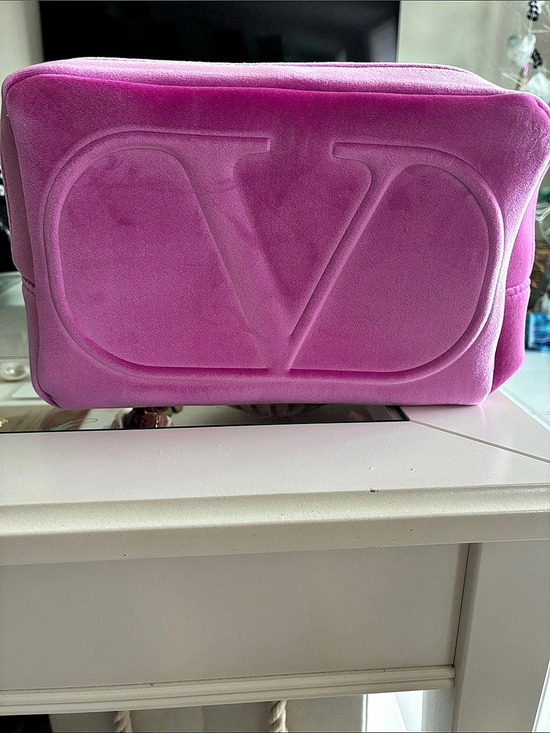 Valentino Handbags - Valentino Pink PP Dopp Case Pink Wristlet Cosmetic Bag